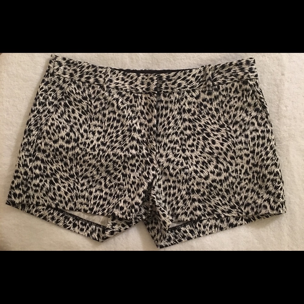 Black & White Print Michael Kors Dress Shorts